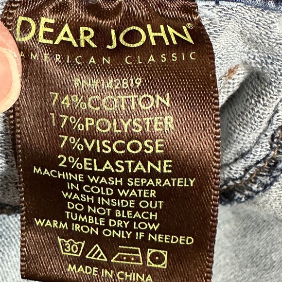 Dear John Jeans SZ 27 27x29 American Standard Women's Blue Skinny Modern Luxury - Picture 4 of 5